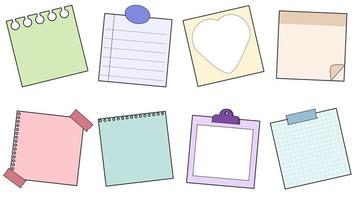 Diary stickers collection Royalty Free Vector Image