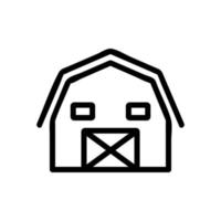 Farm icon vector. Isolated contour symbol illustration vector