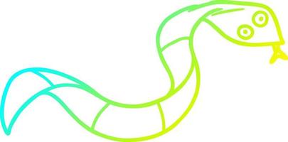 cold gradient line drawing cartoon snake vector