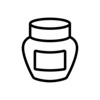 cream jar icon vector outline illustration