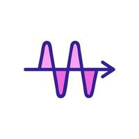 sound wave icon vector. Isolated contour symbol illustration vector