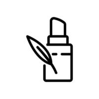 eucalyptus lipstick icon vector outline illustration