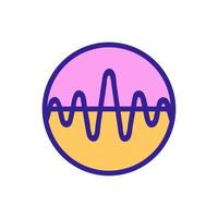 sound wave icon vector. Isolated contour symbol illustration vector