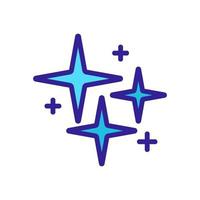 shining vertical quadrangular stars icon vector outline illustration