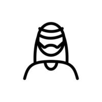Arab Sheikh icon vector outline illustration