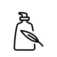 eucalyptus liquid soap bottle icon vector outline illustration