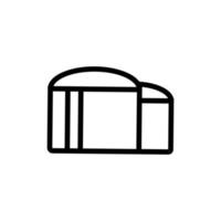 facility icon vector. Isolated contour symbol illustration vector