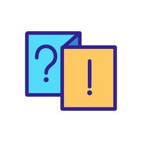 questions and answers icon vector. Isolated contour symbol illustration vector