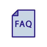 questions and answers icon vector. Isolated contour symbol illustration vector