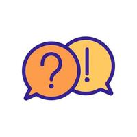 questions and answers icon vector. Isolated contour symbol illustration vector