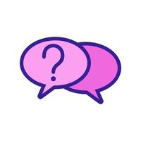 questions and answers icon vector. Isolated contour symbol illustration vector