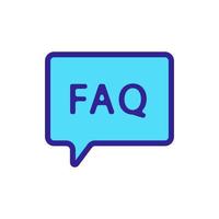 questions and answers icon vector. Isolated contour symbol illustration vector