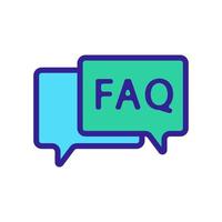 questions and answers icon vector. Isolated contour symbol illustration vector