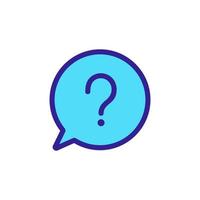 questions and answers icon vector. Isolated contour symbol illustration vector