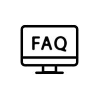 questions and answers icon vector. Isolated contour symbol illustration vector