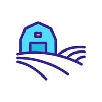 Farm house icon vector. Isolated contour symbol illustration vector