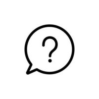 questions and answers icon vector. Isolated contour symbol illustration vector