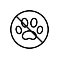 Animal icon vector is prohibited. Isolated contour symbol illustration