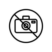 está prohibido fotografiar el icono del vector. ilustración de símbolo de contorno aislado vector