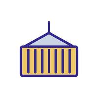 container ship icon vector outline illustration