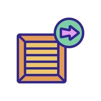 sending mail icon vector outline illustration