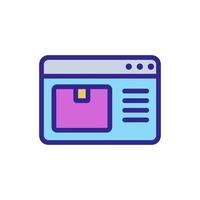 website mail icon vector outline illustration