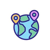 exports on the planet icon vector outline illustration