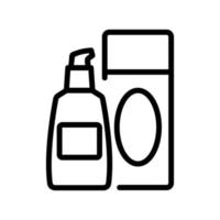 female makeup products icon vector outline illustration