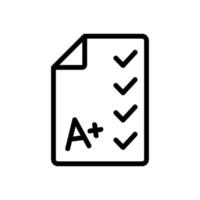 exam academy icon vector. Isolated contour symbol illustration vector