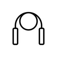 wooden handle rope icon vector outline illustration