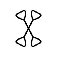 dumbbells with weights icon vector outline illustration