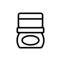 two moisturizers one on top of other icon vector outline illustration