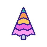 Christmas tree icon vector. Isolated contour symbol illustration vector