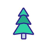 evergreen Christmas tree icon vector. Isolated contour symbol illustration vector