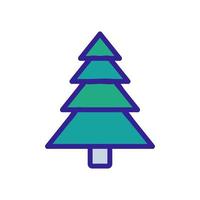 evergreen Christmas tree icon vector. Isolated contour symbol illustration vector