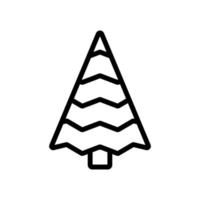 Christmas tree icon vector. Isolated contour symbol illustration vector