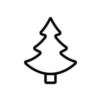 the pine tree icon vector. Isolated contour symbol illustration vector