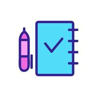 exam testing icon vector. Isolated contour symbol illustration vector