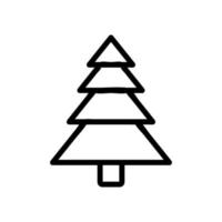 evergreen Christmas tree icon vector. Isolated contour symbol illustration vector