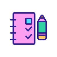 exam academy icon vector. Isolated contour symbol illustration vector