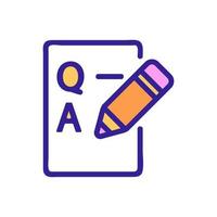 exam academy icon vector. Isolated contour symbol illustration vector