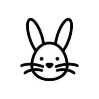 Easter bunny icon vector. Isolated contour symbol illustration vector
