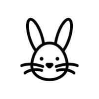 Easter bunny icon vector. Isolated contour symbol illustration vector