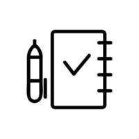 exam testing icon vector. Isolated contour symbol illustration vector