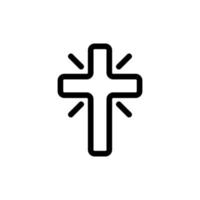 cross icon vector. Isolated contour symbol illustration vector