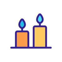 Church candles icon vector. Isolated contour symbol illustration vector