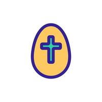 Easter egg icon vector. Isolated contour symbol illustration vector