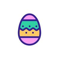 Easter egg icon vector. Isolated contour symbol illustration vector