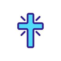 cross icon vector. Isolated contour symbol illustration vector