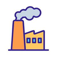 industry pollution icon vector. Isolated contour symbol illustration vector